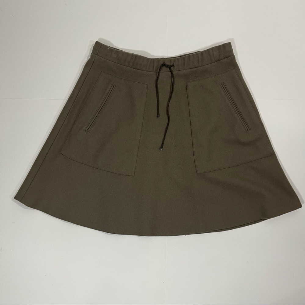 Emporio Armani Above Knee A Line Wool Skirt